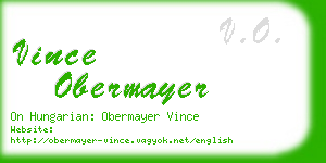 vince obermayer business card